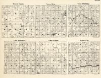 Marathon County - Franzen, Wein, McMillan, Hamburg, Halsey, Day, Wisconsin State Atlas 1930c